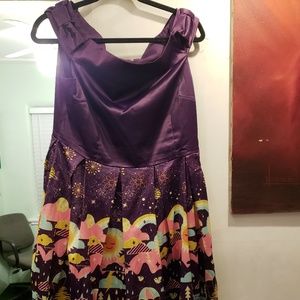 Lindy Bop Retro Purple Dress
